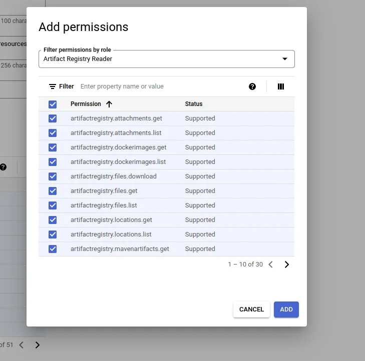 enabling registry permissions